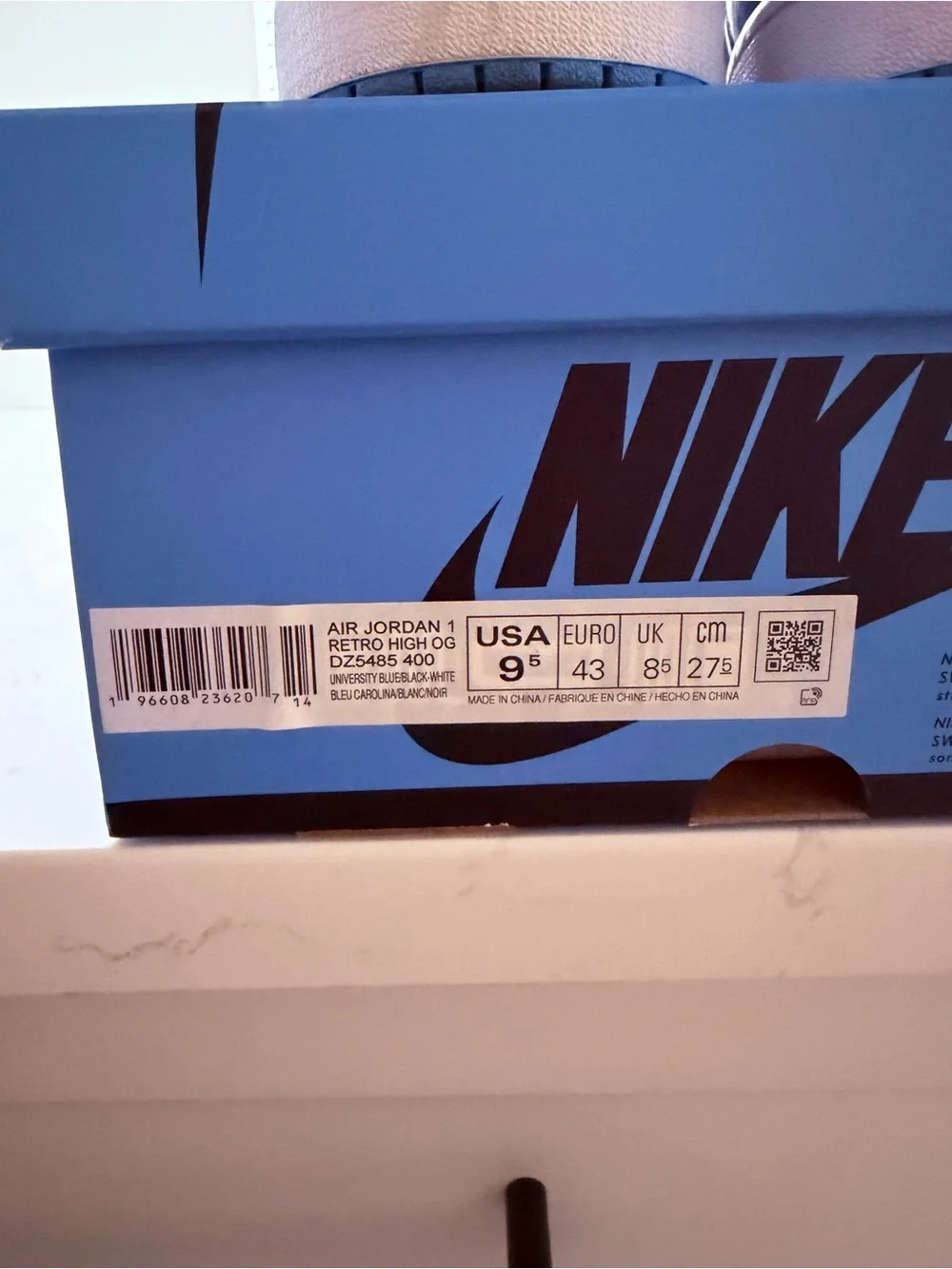 Nike Men’s Air Jordan 1 Retro High OG - Black, White, University Blue